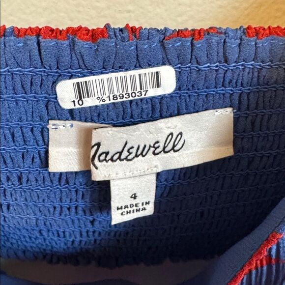 Madewell Empire-Waist Tank Maxi Dress in Exploded Red And Blue Floral 4 - Picture 5 of 8